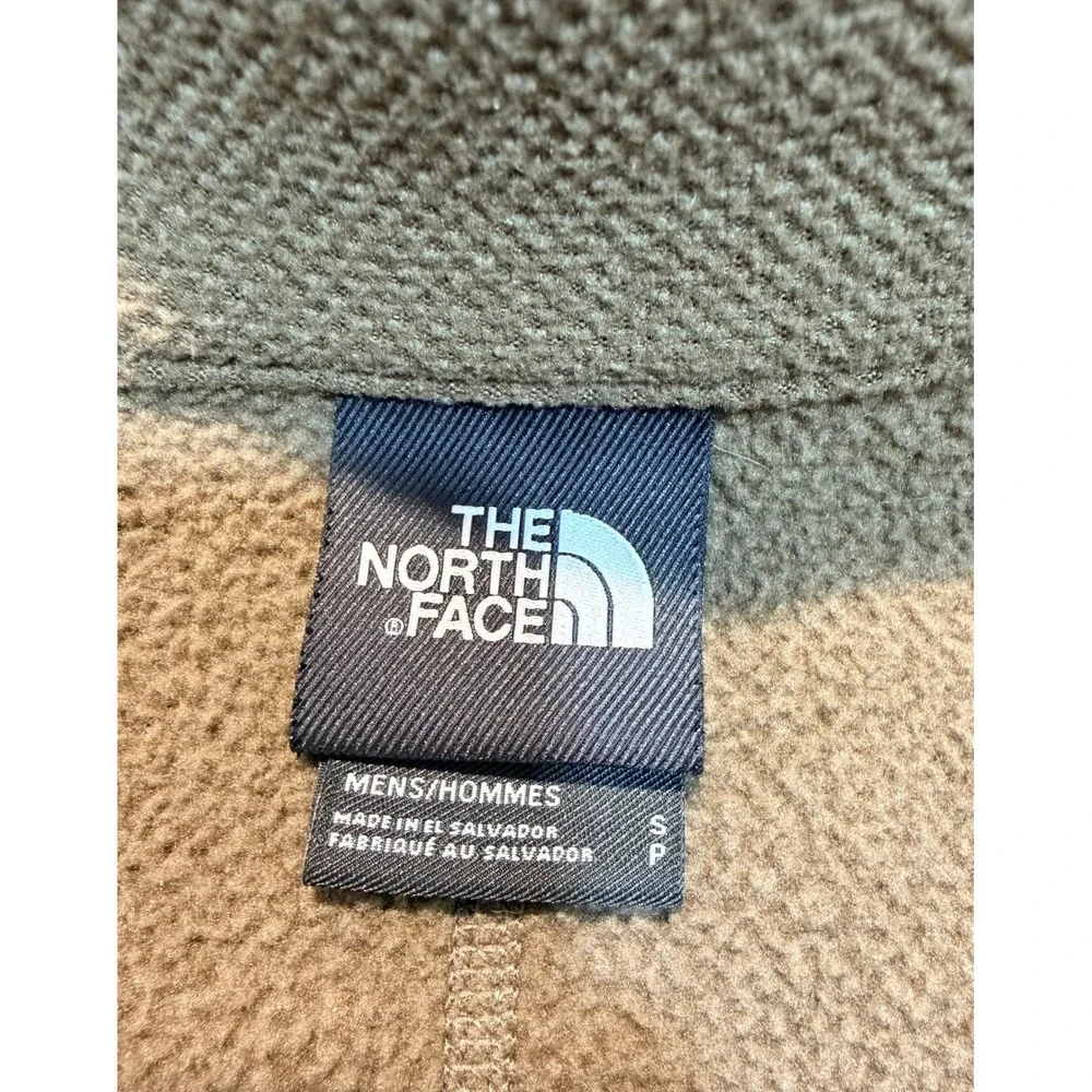 The North Face Mens Waffle Pullover Quarter Zip‎ Waffle Fleece Brown Small